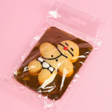 Набор «Новогодняя помощь»: мармеладные презервативы 40 г., наручники с мехом, печенька 25 г.